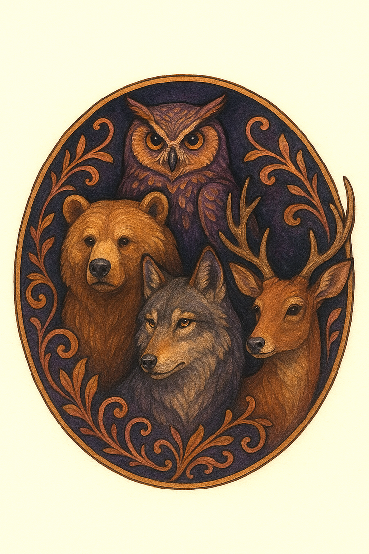 Les décorations et figurines Animaux Totems - Atelier Korrigane