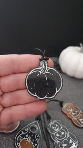 Pendentif Citrouille Simple noir