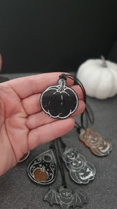 Pendentif Citrouille Simple noir