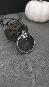 Pendentif Citrouille Simple noir