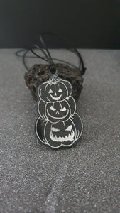 Pendentif Citrouille d'Halloween noir