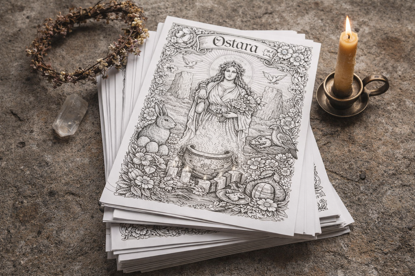 Cahier De Coloriage Ostara