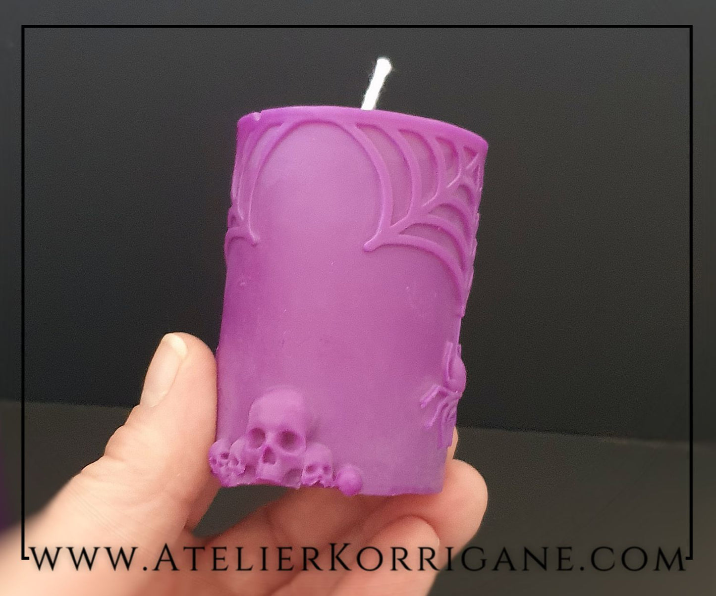 Lot de 2 Bougies Halloween Samhain violettes