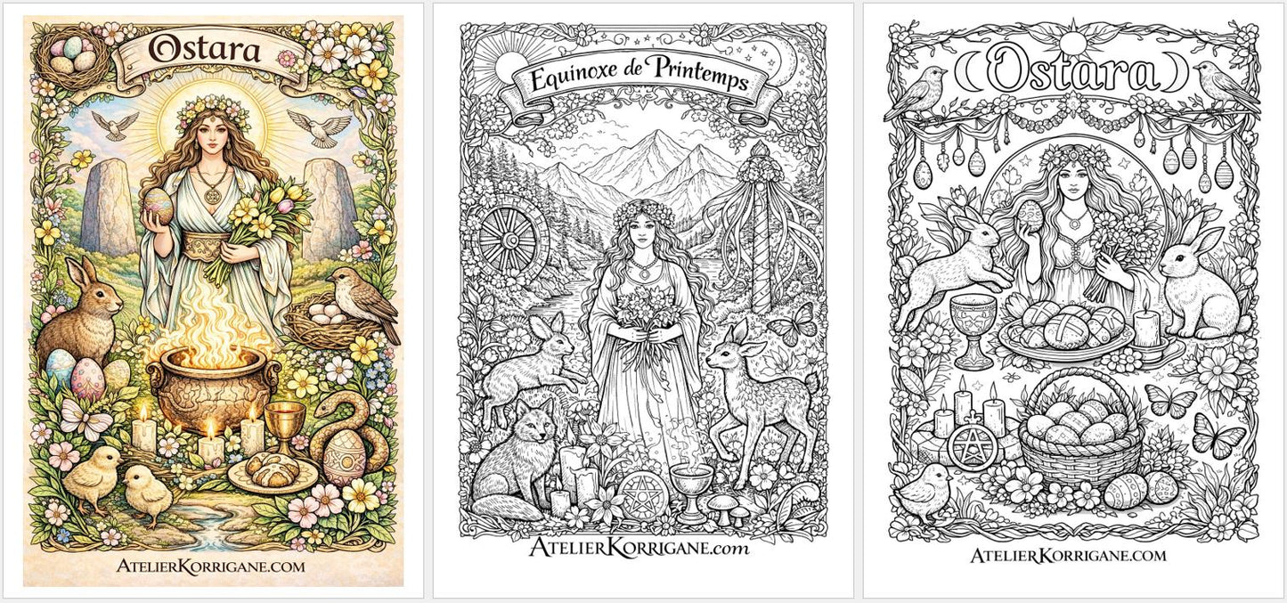 Cahier De Coloriage Ostara