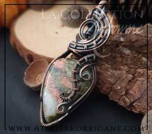 Pendentif Mabon en Jaspe Unakite pour l'équlibre