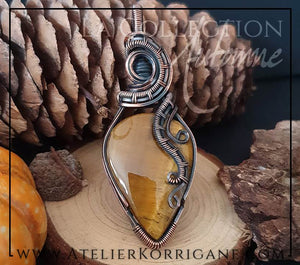 Pendentif Mabon en Œil de Tigre pour la protection