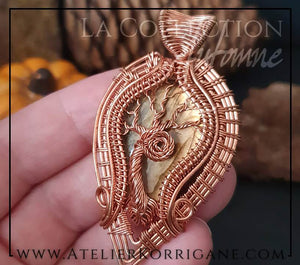 Pendentif Mabon Arbre de Vie en Labradorite Mordorée