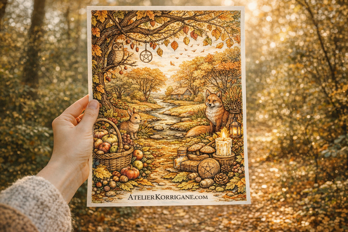 Cahier De Coloriage de Mabon et de l'Equinoxe d'Automne