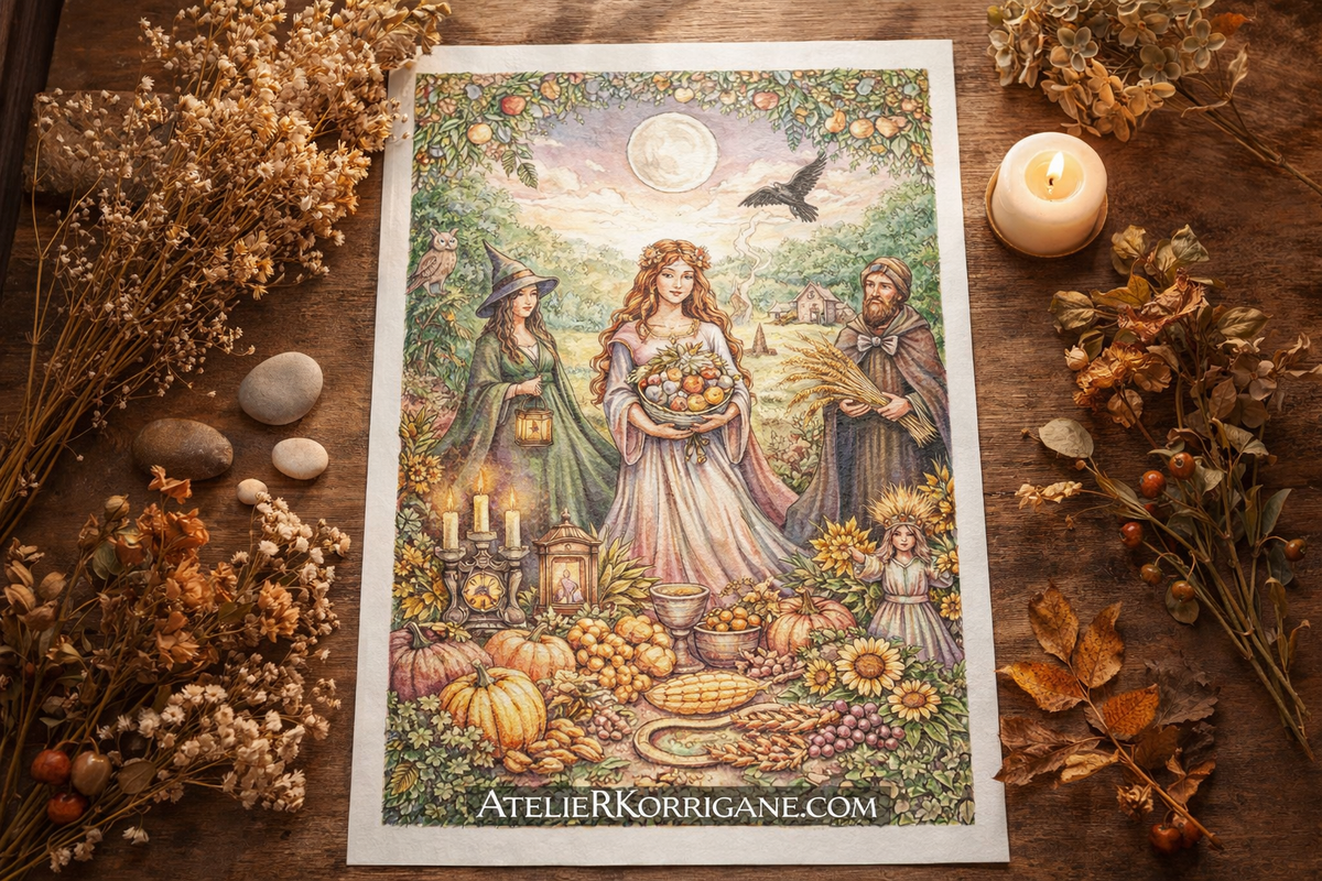 Cahier De Coloriage de Mabon et de l'Equinoxe d'Automne