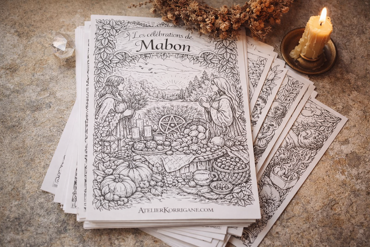 Cahier De Coloriage de Mabon et de l'Equinoxe d'Automne