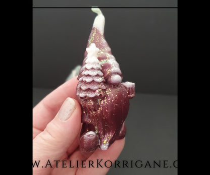 Lot de 2 Bougies Yule Gnomes de Yule