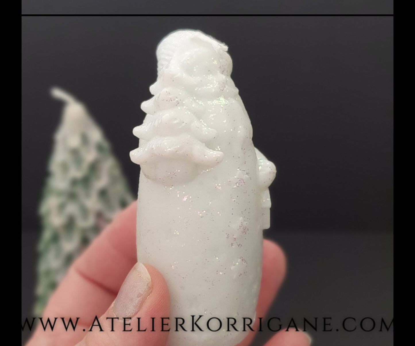 Lot de 2 Bougies Yule Arbre et Bonhomme de Neige