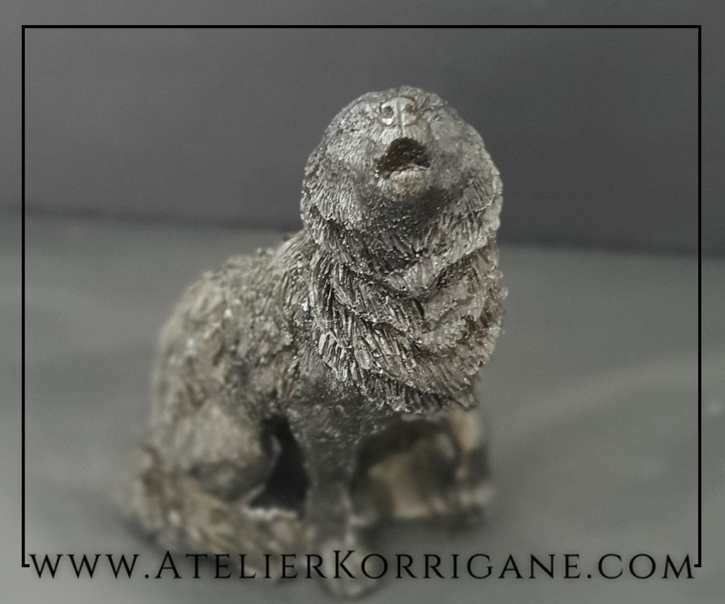 Statuette Totem Loup hurlant