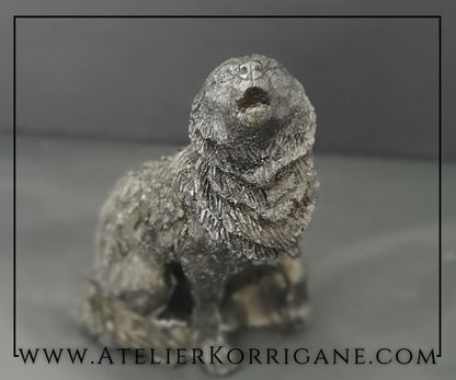 Statuette Totem Loup hurlant