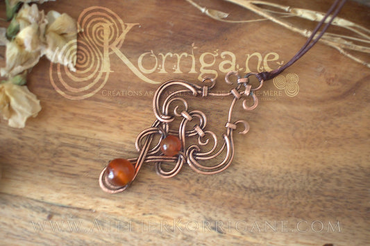 Pendentif Entrelacs en Agate - korrigane