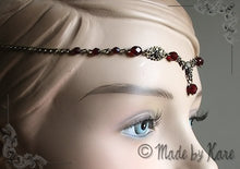 Charger l&#39;image dans la galerie, Elfen Celtic Tiara Necklace Circlet Clear Fairy Wedding Bronze Choose your Beads Colors - korrigane