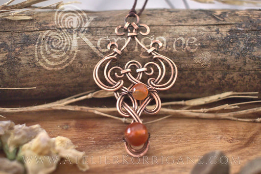 Pendentif Entrelacs en Agate - korrigane