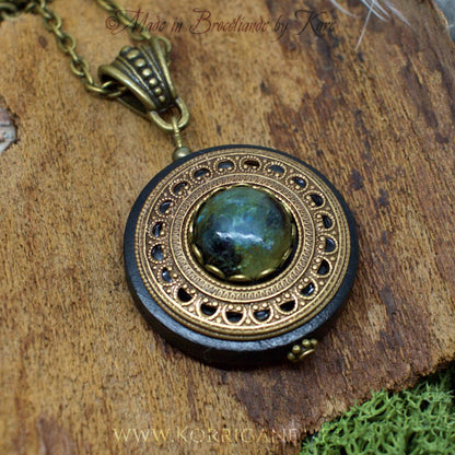 Collier Protection Pendentif 'Amddiffyn' Labradorite - korrigane