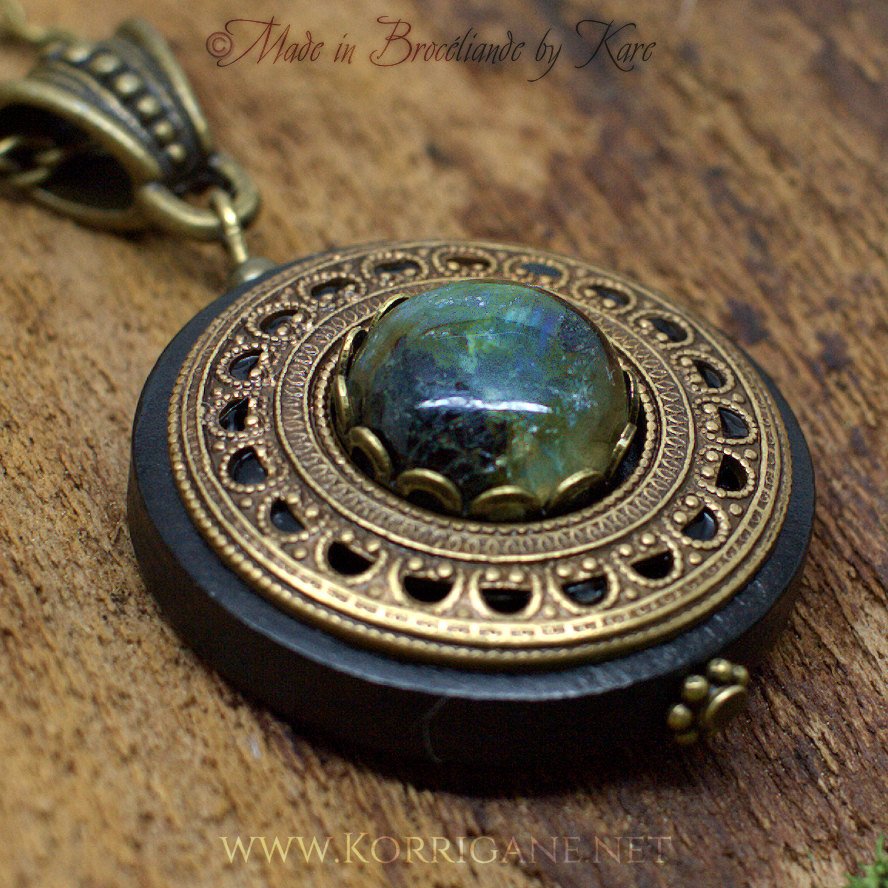 Collier Protection Pendentif 'Amddiffyn' Labradorite - korrigane