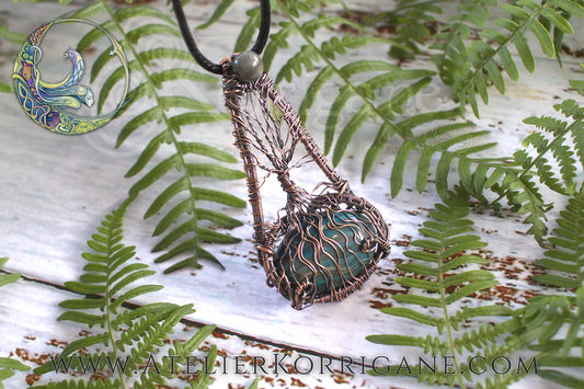 Pendentif Arbre de Vie en Agate - korrigane