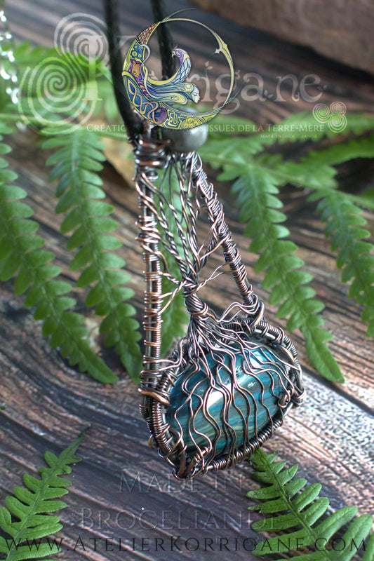 Pendentif Arbre de Vie en Agate - korrigane