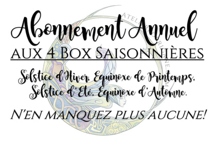 Abonnement annuel aux 4 box Païennes des Fêtes Saisonnières Korrigane