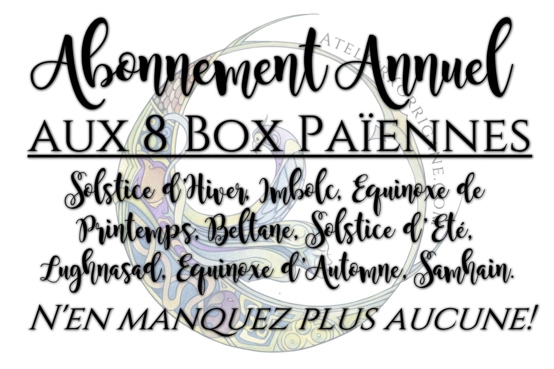 Abonnement annuel aux 8 box Païennes Korrigane