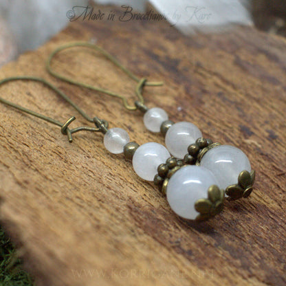 Boucles d'Oreilles Kendoniañ - Jaspe - Artisanat Made In Brocéliande - Bretagne - France - Lithothérapie Korrigane