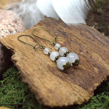 Boucles d'Oreilles Kendoniañ - Jaspe - Artisanat Made In Brocéliande - Bretagne - France - Lithothérapie Korrigane