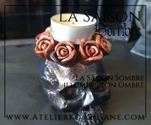 Charger l&#39;image dans la galerie, Bougeoir Dia de Los Muertos Crâne gothique Korrigane