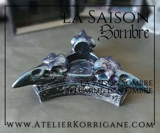 Bougeoir Triple Corbeau Korrigane
