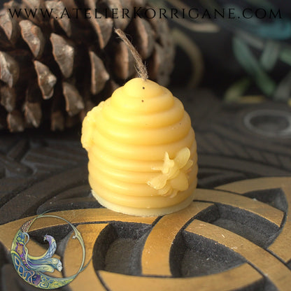Bougie Lughnasad en cire d'abeille bio Korrigane