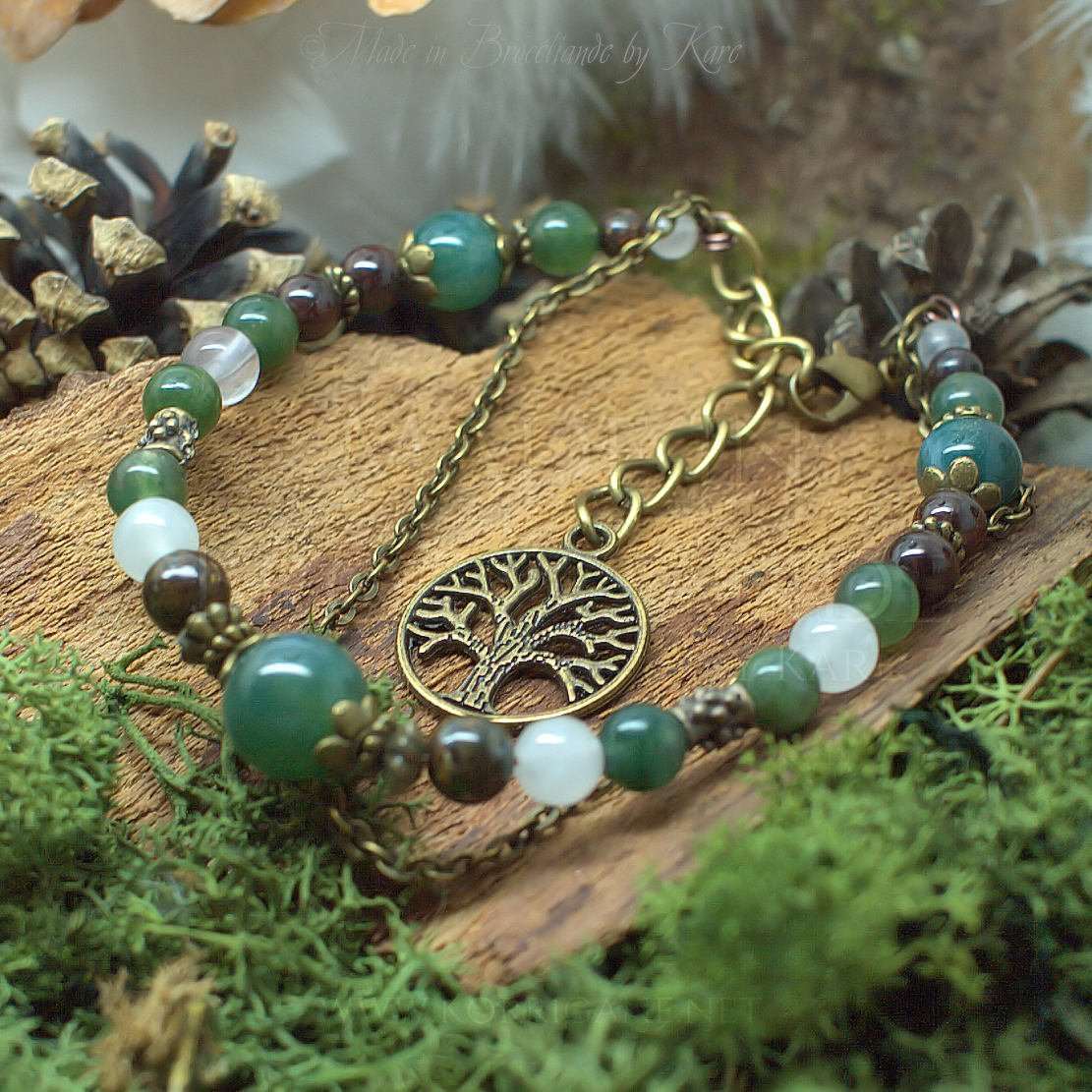 Bracelet Arbre de vie et Pierres “Kendoniañ” Korrigane