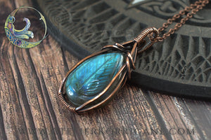 Pendentif Brumes en Labradorite et Cuivre Korrigane