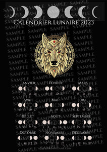 Bundle : 29 Calendriers Lunaires 2023  à imprimer Korrigane