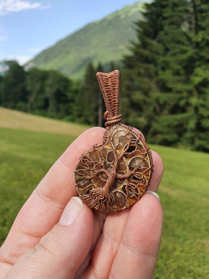 Collier Arbre de Vie en Ammonite Korrigane