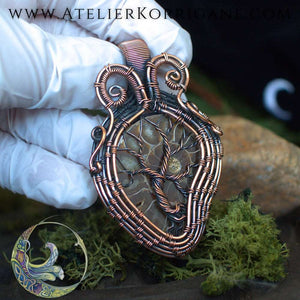 Collier Arbre de Vie en Ammonite Korrigane