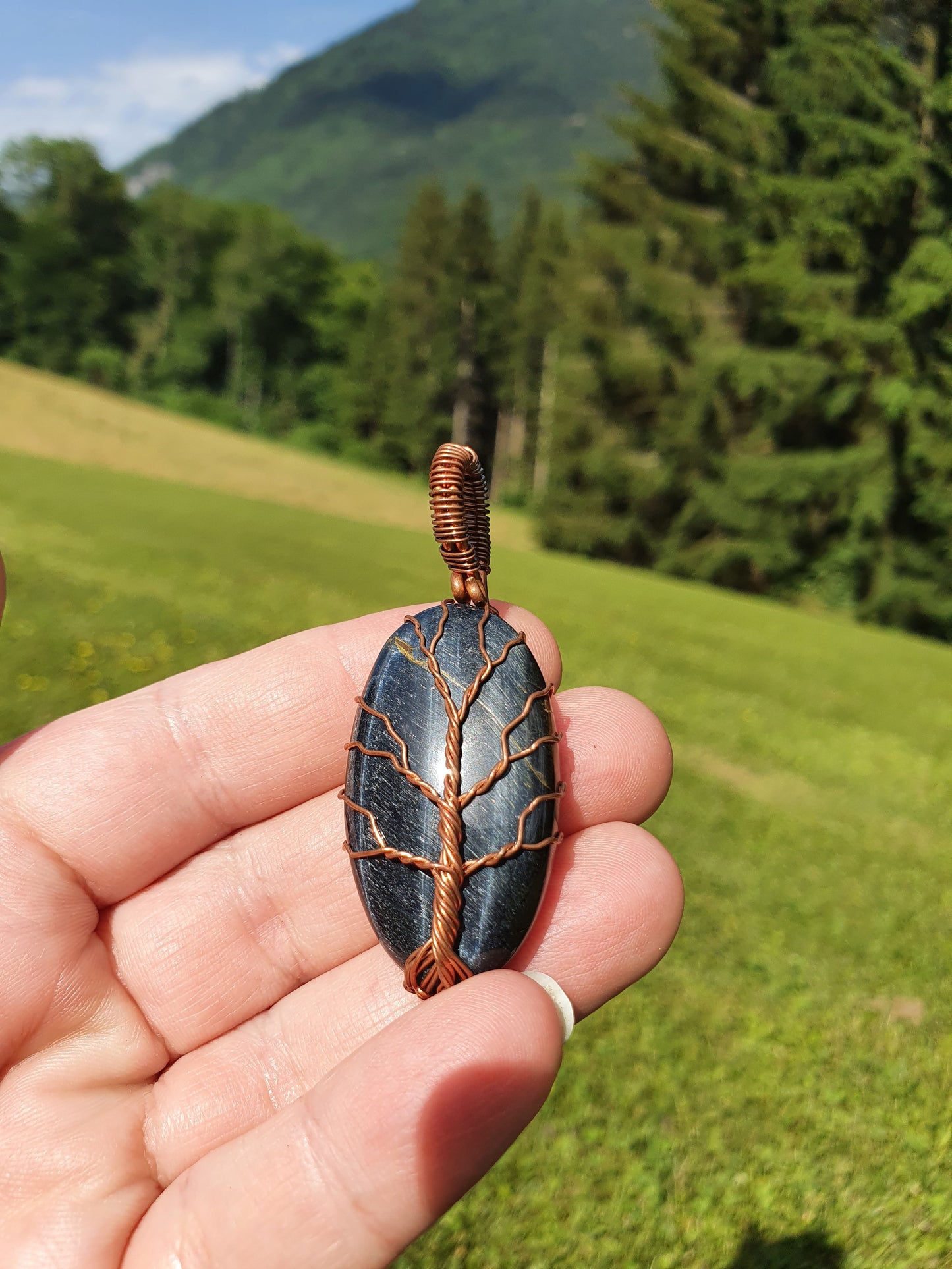 Collier Arbre de Vie en Jaspe Maligano Korrigane