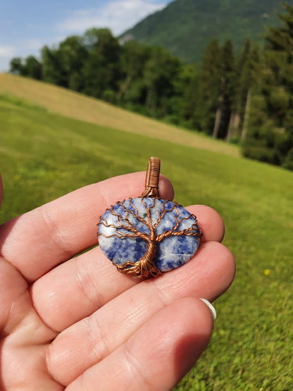 Collier Arbre de Vie en Sodalite Korrigane