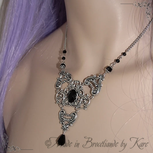 Collier Baroque Victorien Noir Korrigane