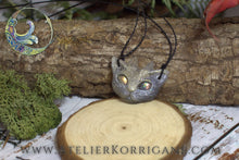 Charger l&#39;image dans la galerie, Collier Chat Gothique - Pendentif Petit Chat Faun Korrigane