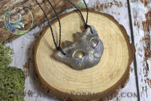 Charger l&#39;image dans la galerie, Collier Chat Gothique - Pendentif Petit Chat Faun Korrigane