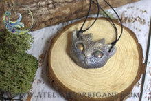 Charger l&#39;image dans la galerie, Collier Chat Gothique - Pendentif Petit Chat Faun Korrigane