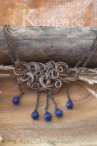 Collier Cloudy Lapis Lazuli Korrigane