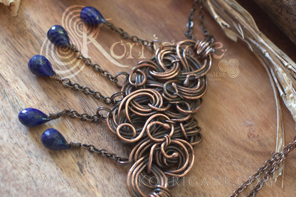 Collier Cloudy Lapis Lazuli Korrigane