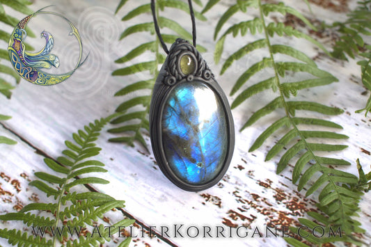 Collier Llwybr Labradorite & Préhnite Korrigane