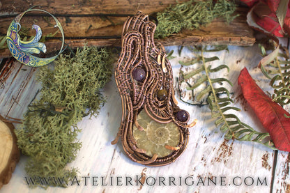 Pendentif ammonite Atelier Korrigane