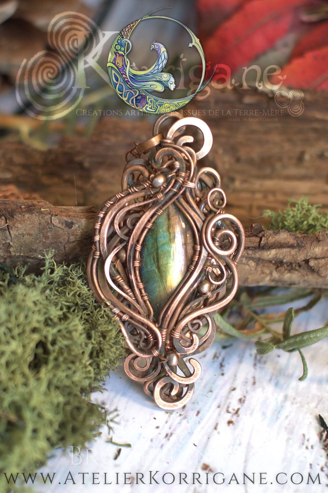 Pendentif en Labradorite véritable