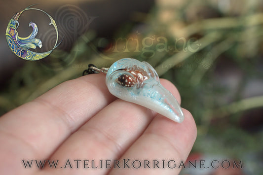 Pendentif Totem Corbeau Coquillage Korrigane