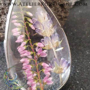 Collier plantes avec une véritable Bruyère et Lavande - Les Botaniques Korrigane